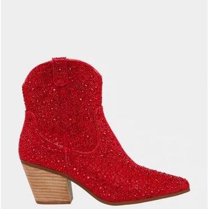 Betsy Johnson Red Boots size 6.5 never worn.